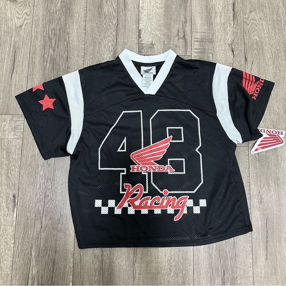 Honda racing mesh jersey crop top